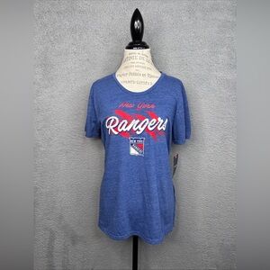 Fantastics New York Rangers Hit the Ice Tri-Blend T-Shirt Women’s L NWT